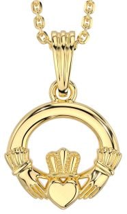 Gold Silver Claddagh Necklace