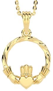 Goud Zilver Claddagh Halsketting