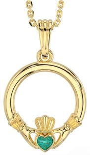 Classic Ladies White & Yellow Gold Claddagh Ring