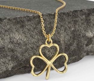 Gold Shamrock Necklace