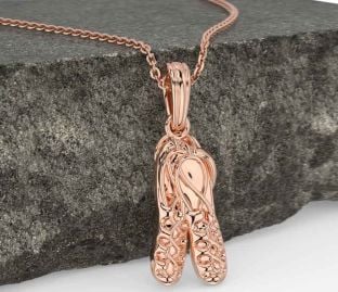Rose Gold Silver Celtic Necklace