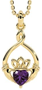 Alexandrit Guld Silver Claddagh Halsband