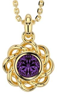 Alexandrite Gold Celtic Necklace