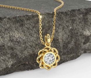 Diamond Gold Celtic Necklace