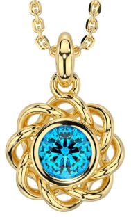 Topaz Gold Celtic Necklace