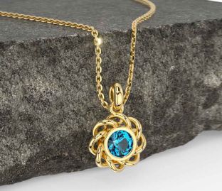 Topaz Gold Celtic Necklace