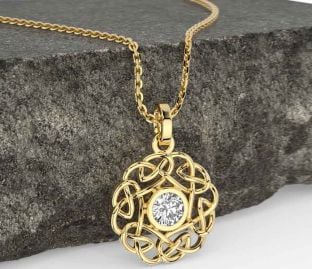 Diamond Gold Celtic Necklace