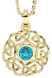 Topaz Gold Celtic Necklace