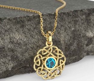 Topaz Gold Celtic Necklace