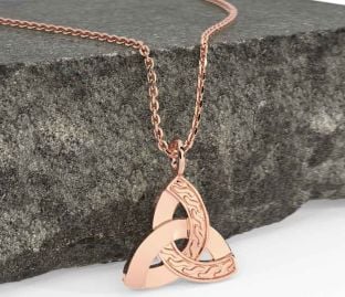Rose Gold Celtic Trinity Knot Necklace