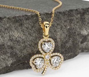 Diamond Gold Shamrock Necklace