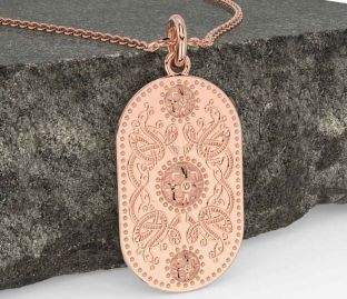 Rose Gold Hund Etikett keltisch Krieger Halskette