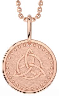 Rose Gold Silver Celtic Trinity Knot Necklace