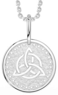 White Gold Celtic Trinity Knot Necklace