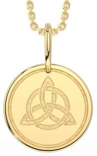 Gold Silver Celtic Trinity Knot Necklace