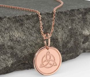 Rose Gold Celtic Trinity Knot Necklace