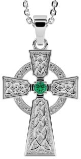 Diamond White Gold Celtic Cross Necklace