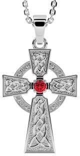 Diamond White Gold Celtic Cross Necklace