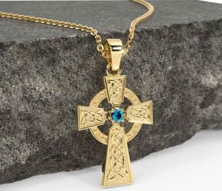Diamond Gold Celtic Cross Necklace