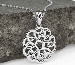 White Gold Celtic Necklace