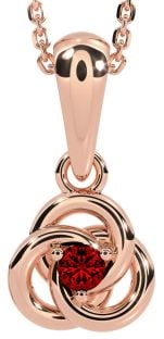 Diamant Rose Gold Silber keltisch Halskette