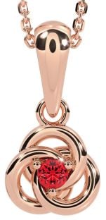 Diamante Rosa Oro Argento celtico Collana