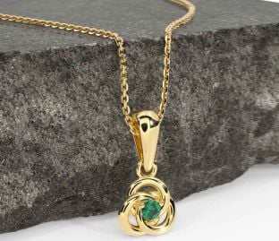 Diamond Gold Silver Celtic Necklace