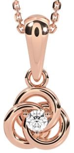 Diamond Rose Gold Celtic Necklace