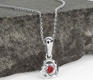 Diamant Sølv Celtic Halskjede