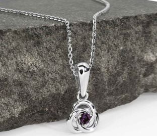 Diamond White Gold Celtic Necklace