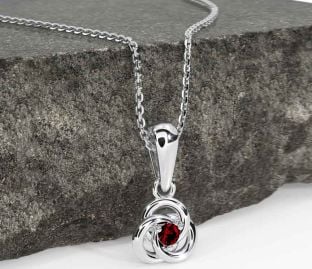 Diamond White Gold Celtic Necklace