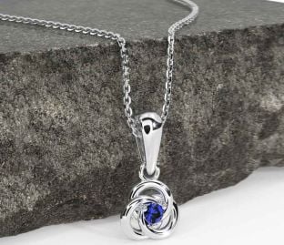 Diamond White Gold Celtic Necklace