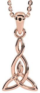 Rose Gold Silver Celtic Trinity Knot Necklace