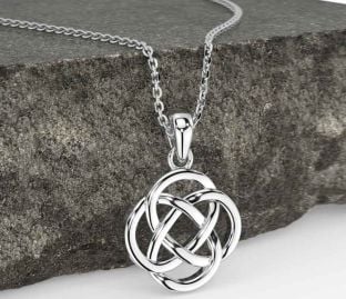 White Gold Celtic Necklace