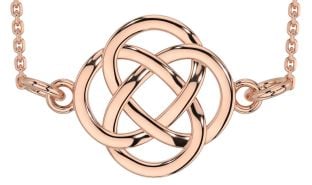 Rose Gold Silver Celtic Necklace