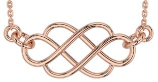 Rose Gold Silver Celtic Necklace