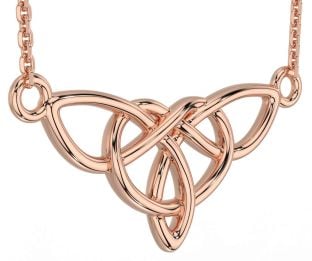 Rose Gold Silver Celtic Necklace