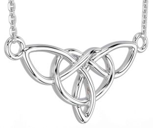 White Gold Celtic Necklace