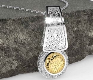 Gold Silver Celtic Warrior Necklace