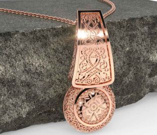 Rose Gold Silver Celtic Warrior Necklace
