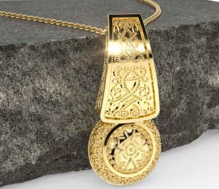 Gold Celtic Warrior Necklace