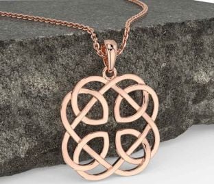 Rose Gold Silver Celtic Necklace