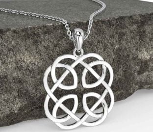 White Gold Celtic Necklace