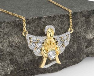 Diamond Gold Claddagh Necklace