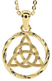 Gold Silver Celtic Trinity Knot Necklace