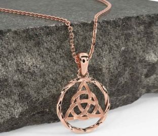 Rose Gold Celtic Trinity Knot Necklace