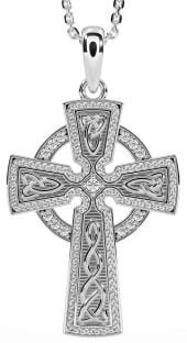 Celtic Diamond Silver Colier cu noduri în cruce