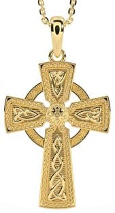 Aur Argint Celtic Colier Cross Warrior Trinity Nod