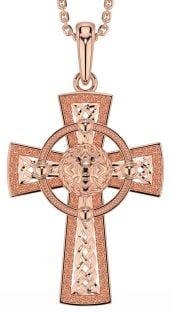 Rose Gold Celtic Cross Warrior Necklace