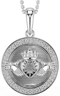 Silver Celtic Claddagh Necklace